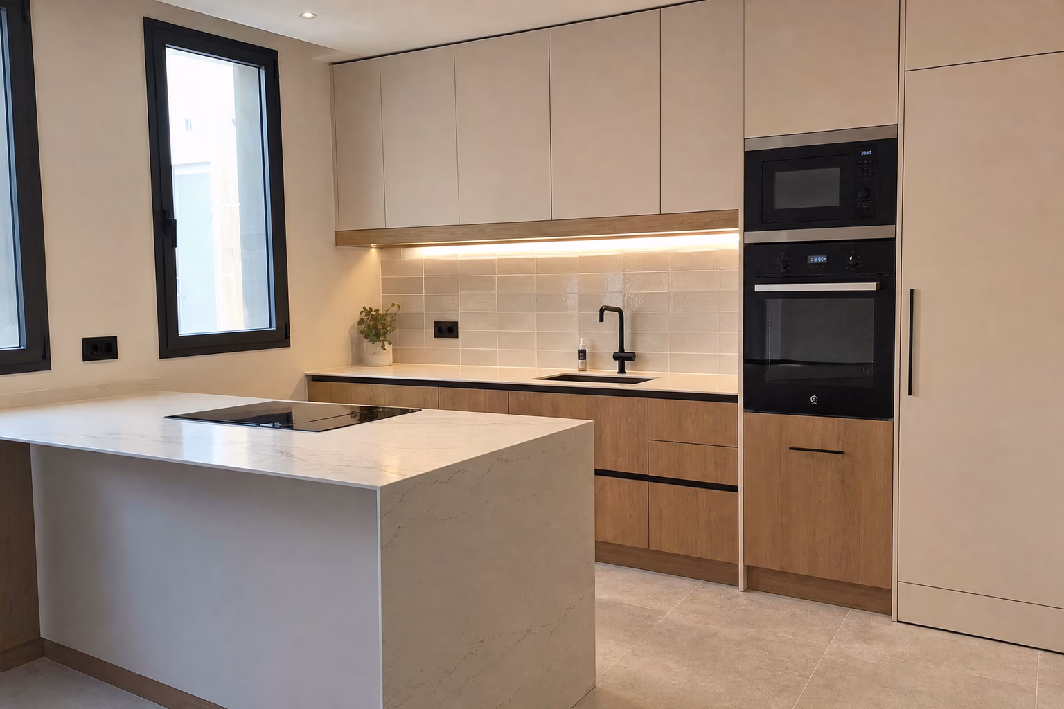Open kitchen renovation in Las Palmas de Gran Canaria, Ecoinnova renovation project in Gran Canaria 2